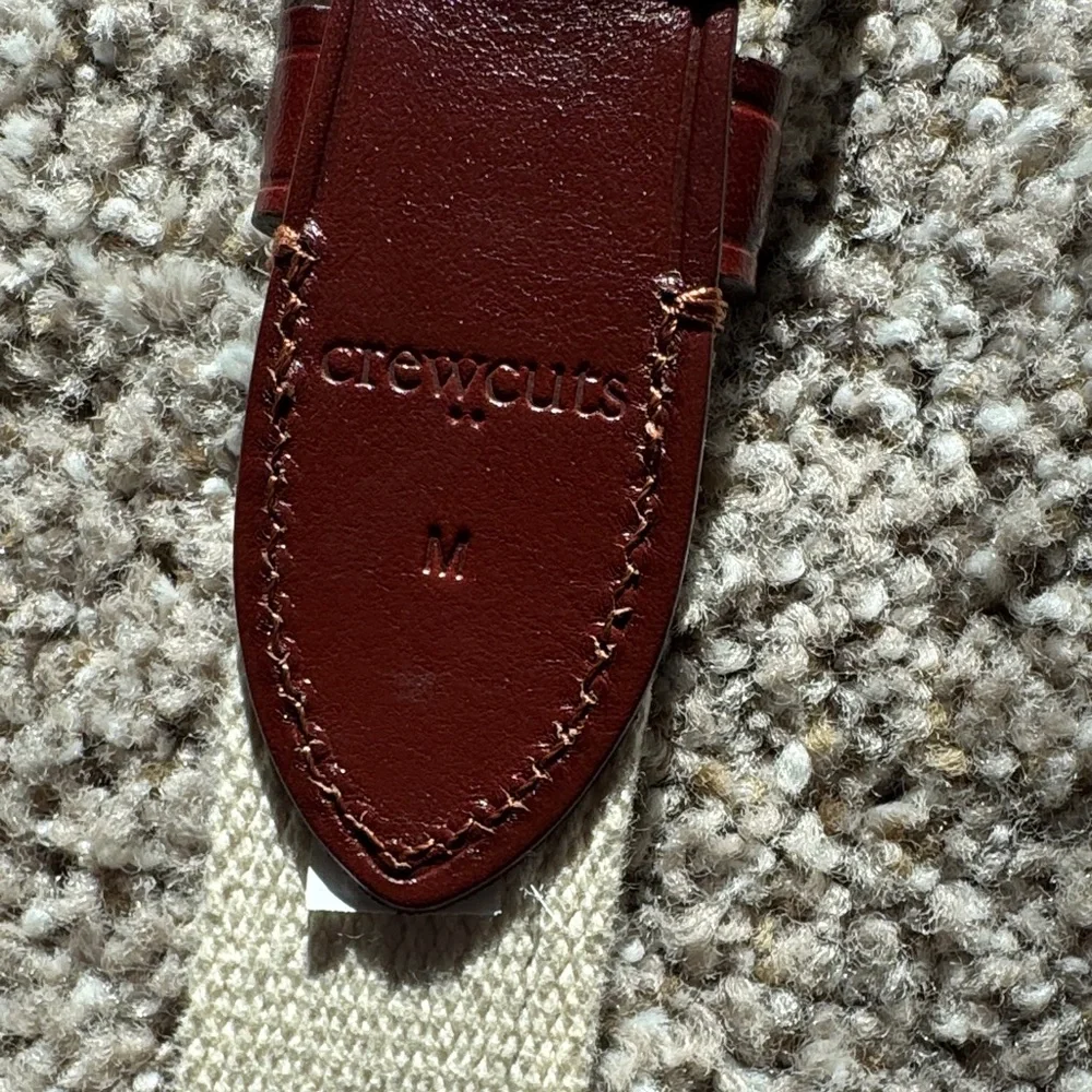 Crewcuts Kids Belt Cream with Red & Green Truck Design